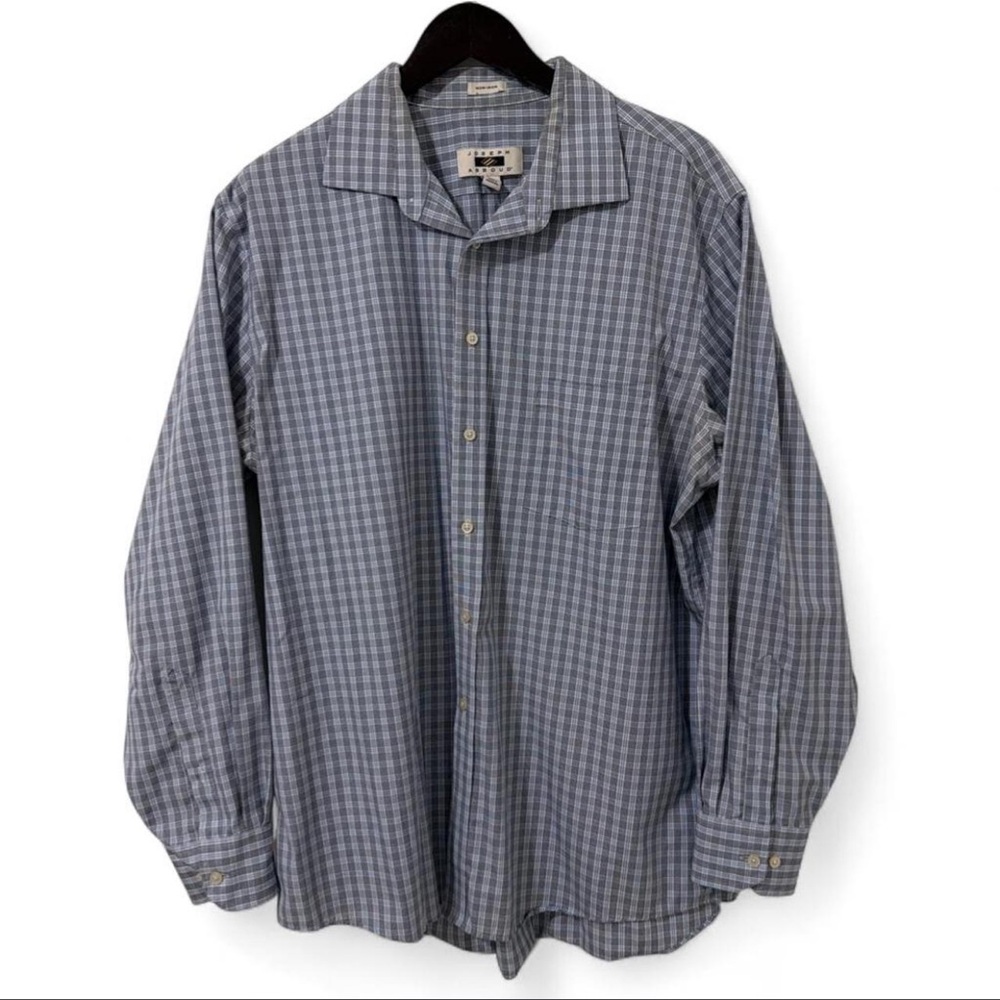 Joseph Abboud Blue Plaid Button Down Shirt